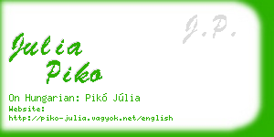 julia piko business card
