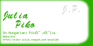julia piko business card
